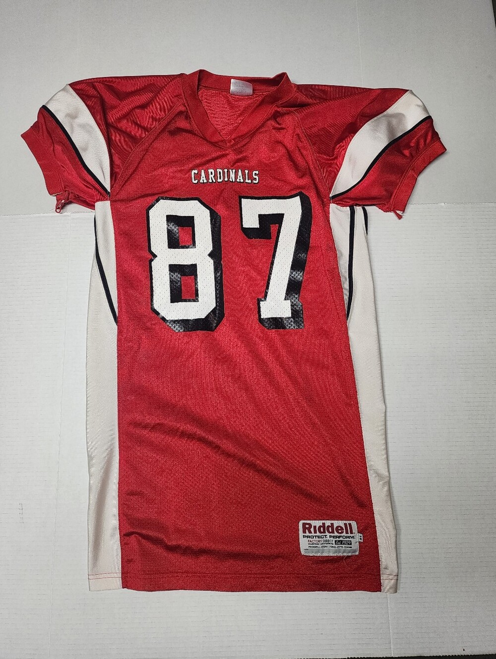 Riddell Size Medium Red White Cardinals #87 Used Football Jersey